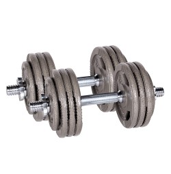 Set de gantere cu plăci inSPORTline Hamerton 2 x 20 kg