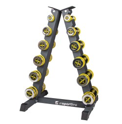 Set de gantere inSPORTline Yellsteel 2 x 2-12 kg